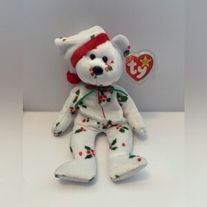Ty 1998 Holiday Bear Beanie